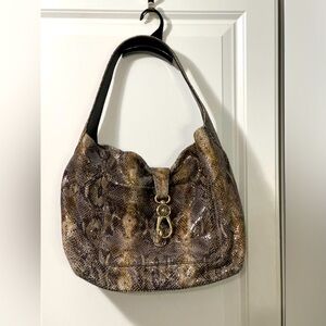 Dooney & Bourke “snakeskin” leather hobo shoulder bag